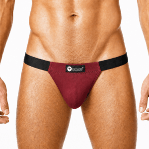 Intimantic Men Solid Thong Brief 95% Cotton 5% Spandex Maroon