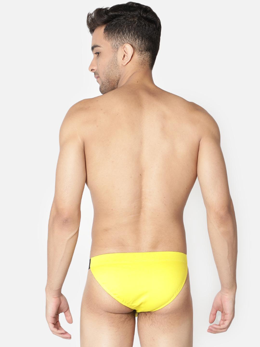 Intimantic Men Solid Tanga Brief 100% Smooth Cotton Pink & Yellow –  Intimantic
