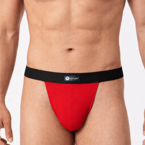 Intimantic Men Jockstrap Brief 95% Cotton 5% Spandex Red