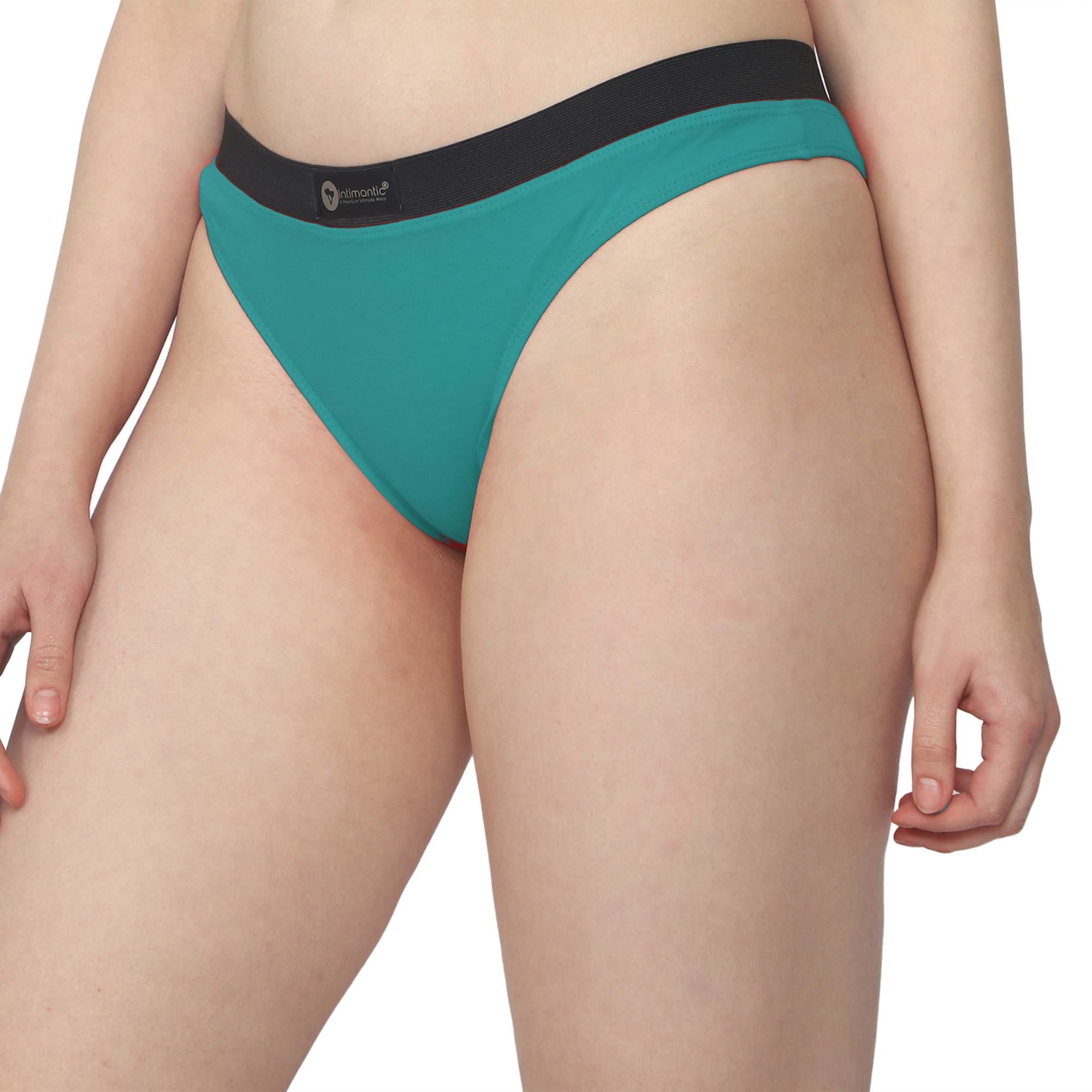 Intimantic Mid Rise Soft Cotton Bikini Panty Sea Green 95% Cotton 5%  Spandex – Intimantic