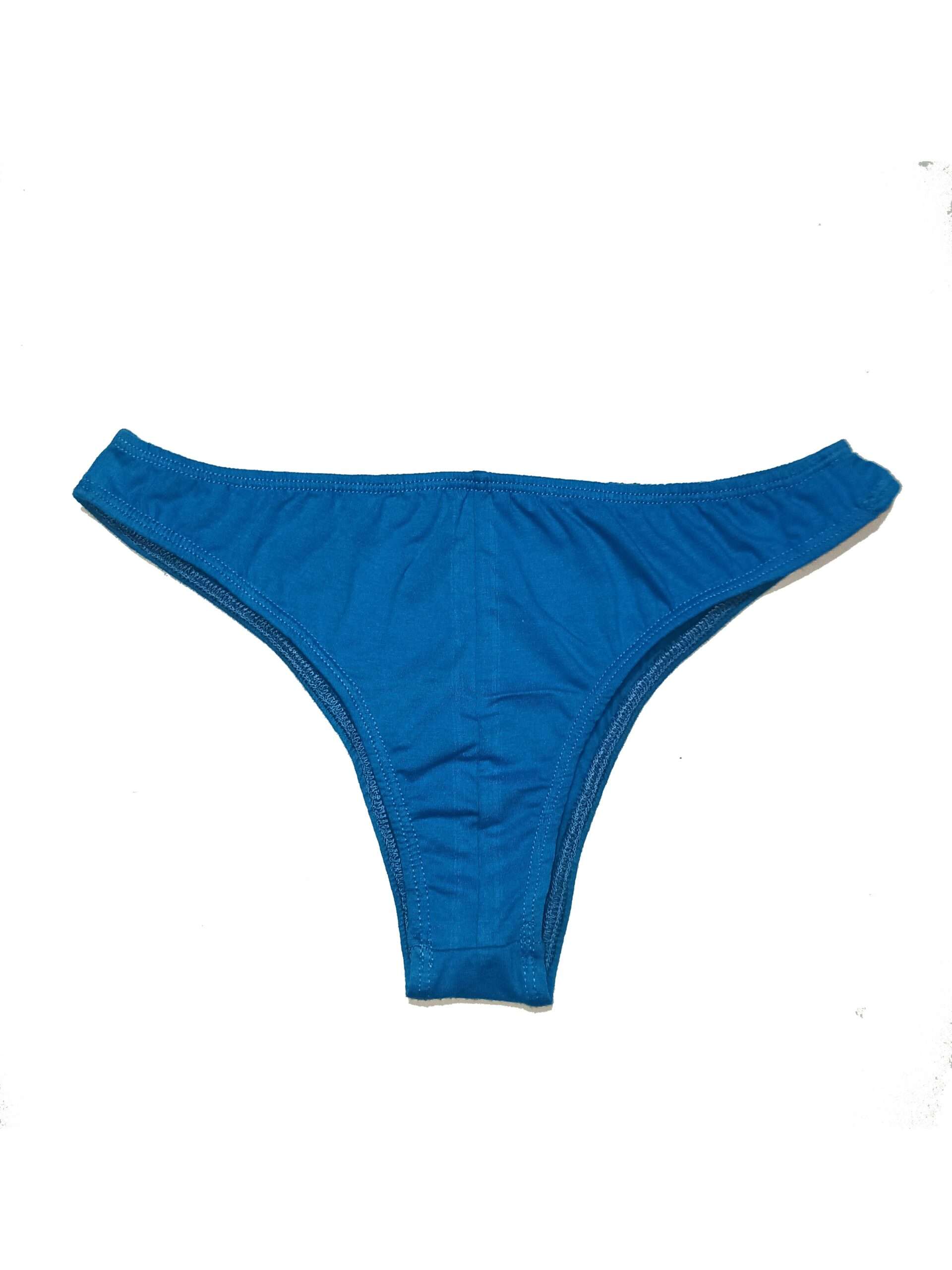 rygai Lightweight Briefs Hygroscopic Elastic Waistband Ribbing Design  Panties Women Accessory,Blue L 