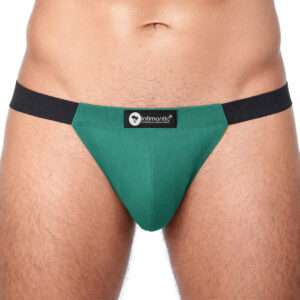 Intimantic Men Solid Tanga Brief 100% Smooth Cotton Green